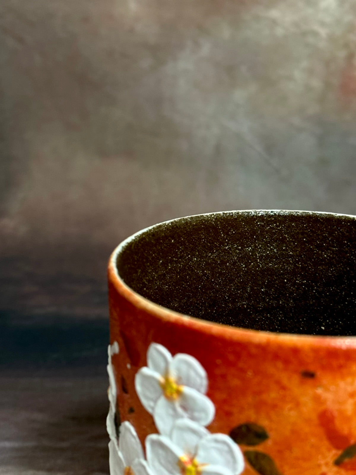 Autumn Glow White Cherry Blossom Handheld Cup