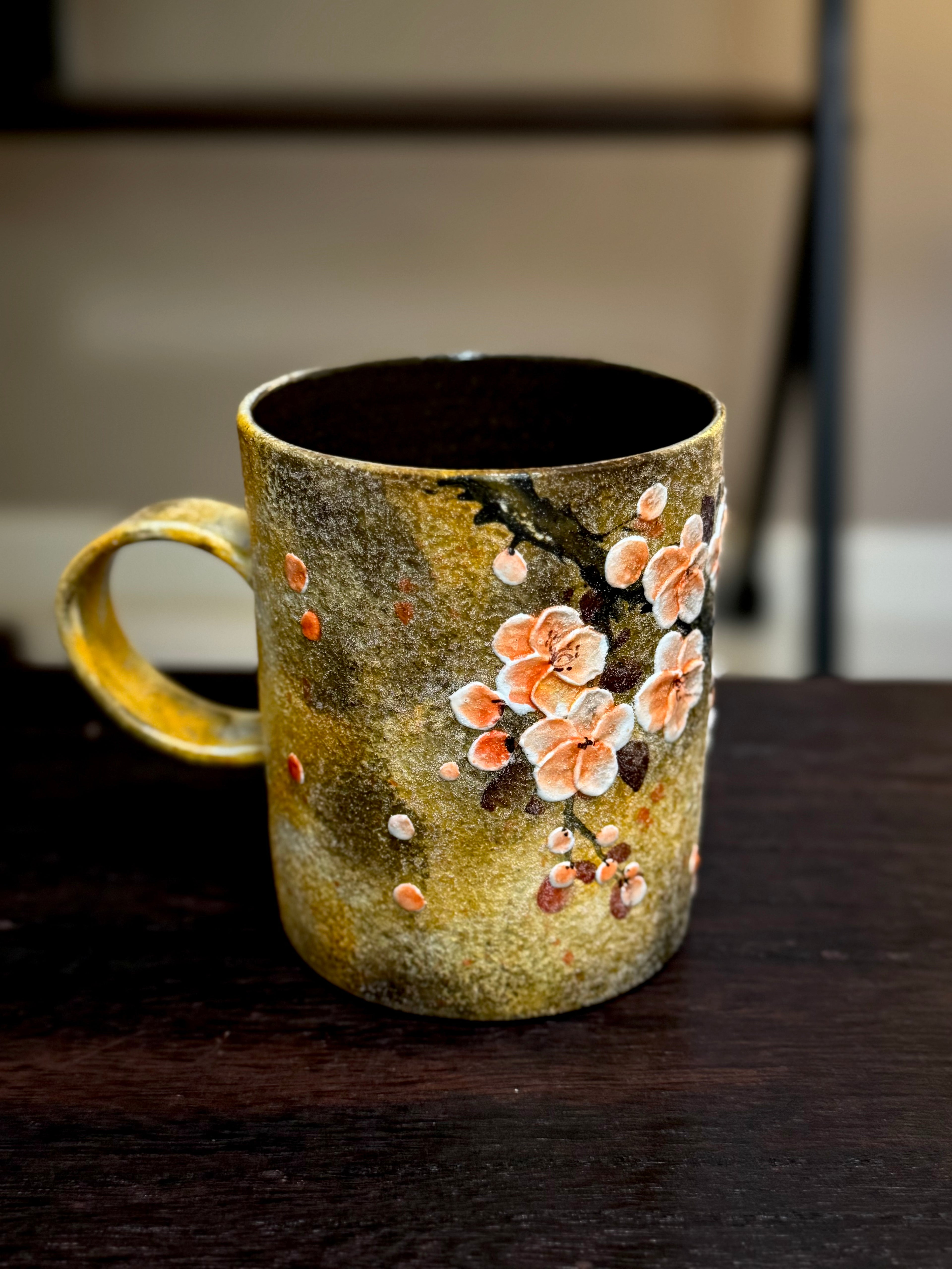 Vintage Yellow Plum Blossom Mug
