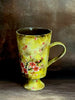 Vintage Wall & Red Plum Pedestal Mug