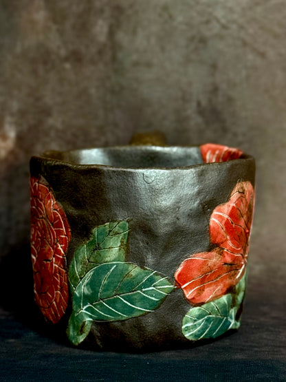 Wild Rose Crackle Short Mug