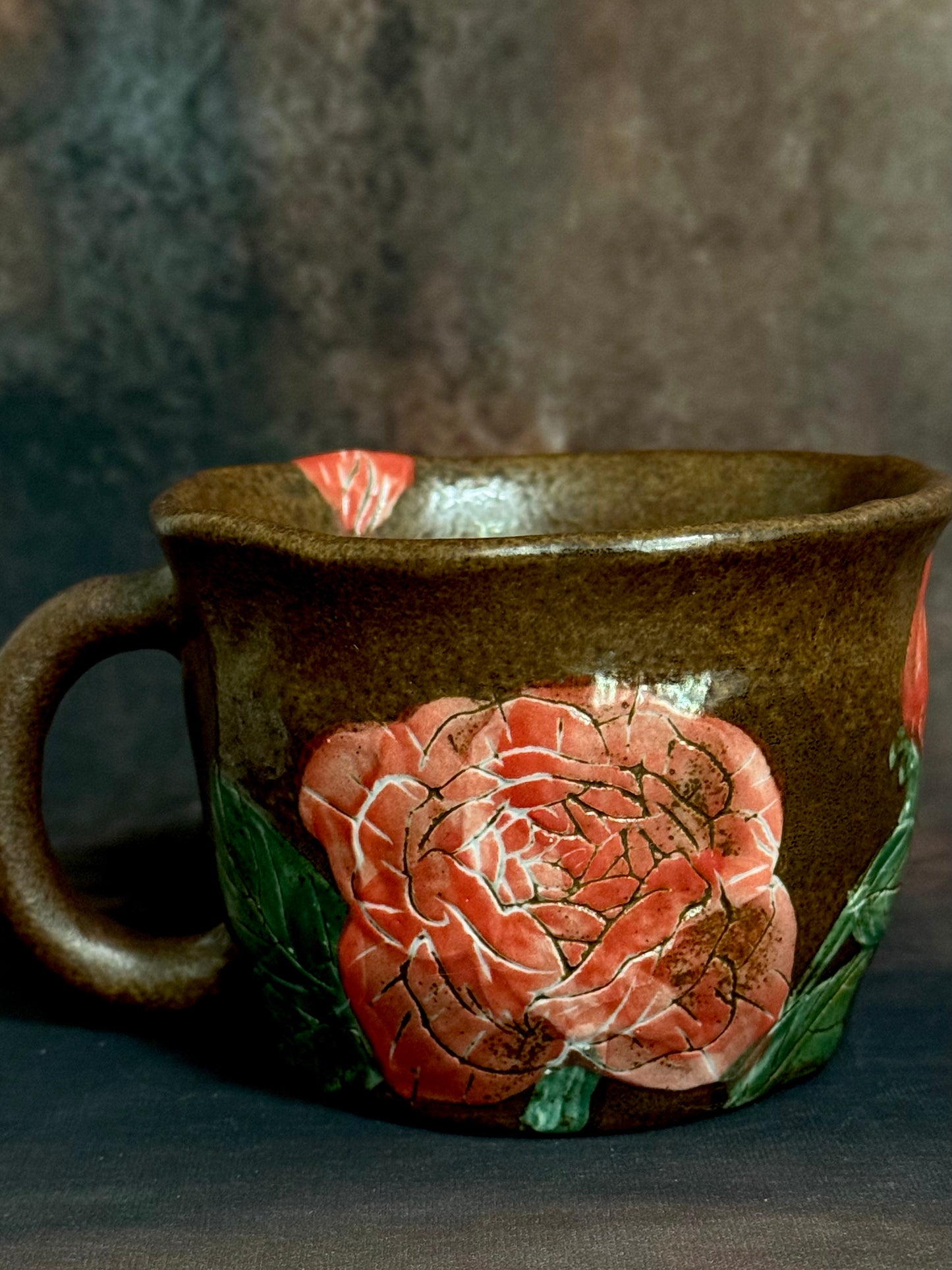 Wild Rose Crackle Circle Mug