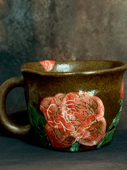 Wild Rose Crackle Circle Mug