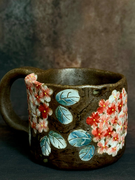 Country Garden & Pink Hydrangea Mug