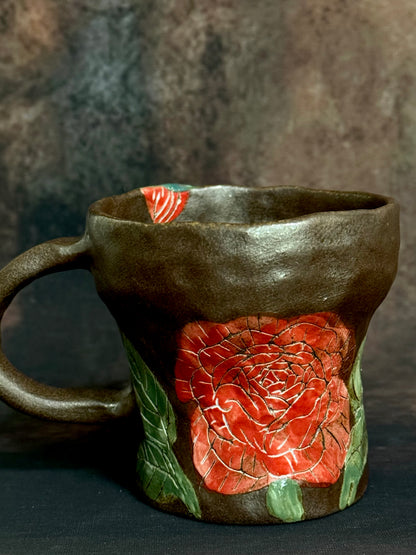 Wild Rose Crackle Mug