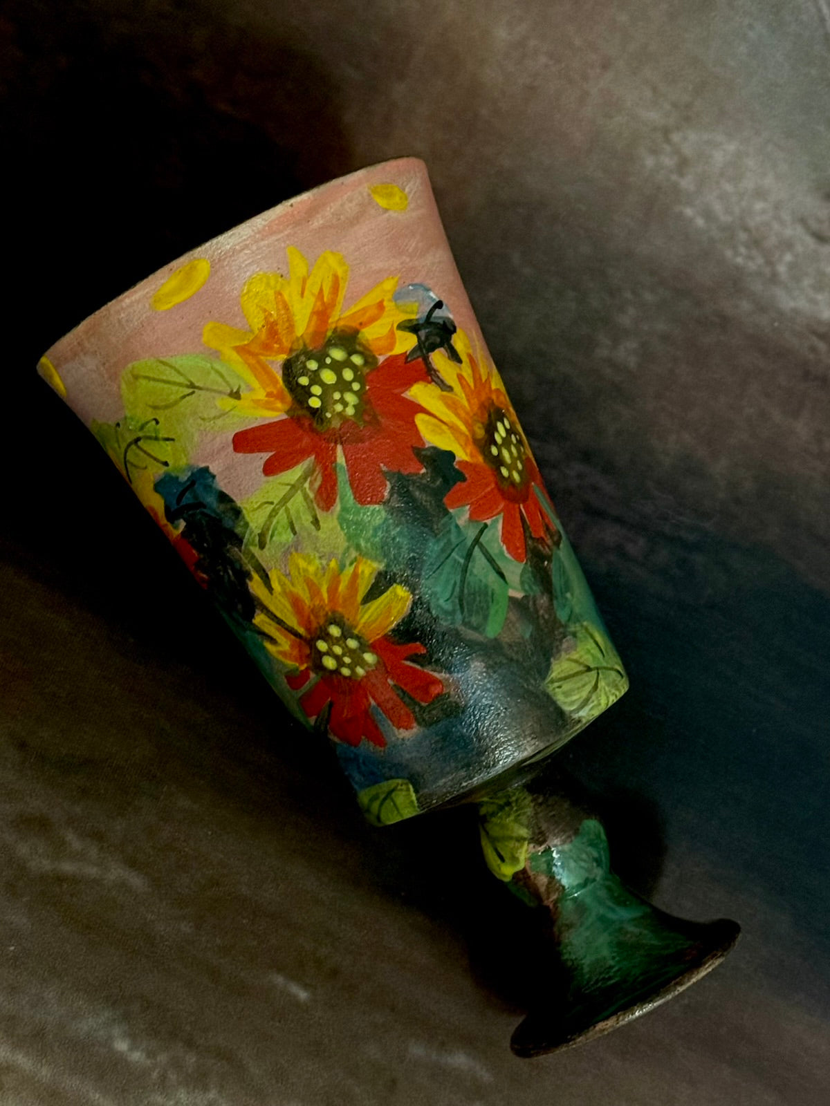 Summer Dusk Blaze Sunflower Tall Goblet