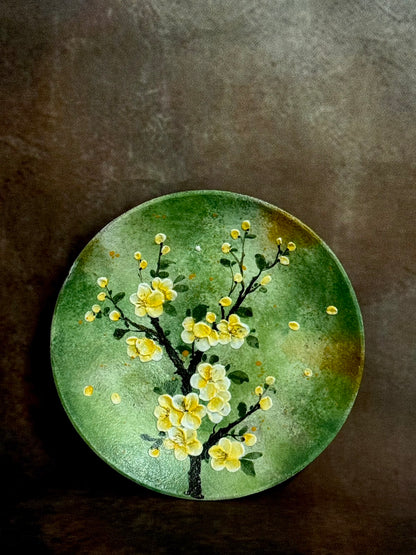 Winter Dawn Yellow Plum Plate