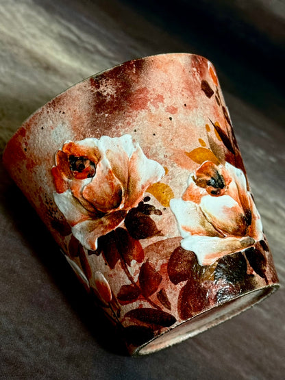 Autumn Glow & Blazing Rose Hand Cup