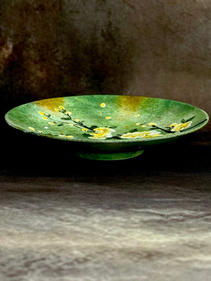 Winter Dawn Yellow Plum Plate