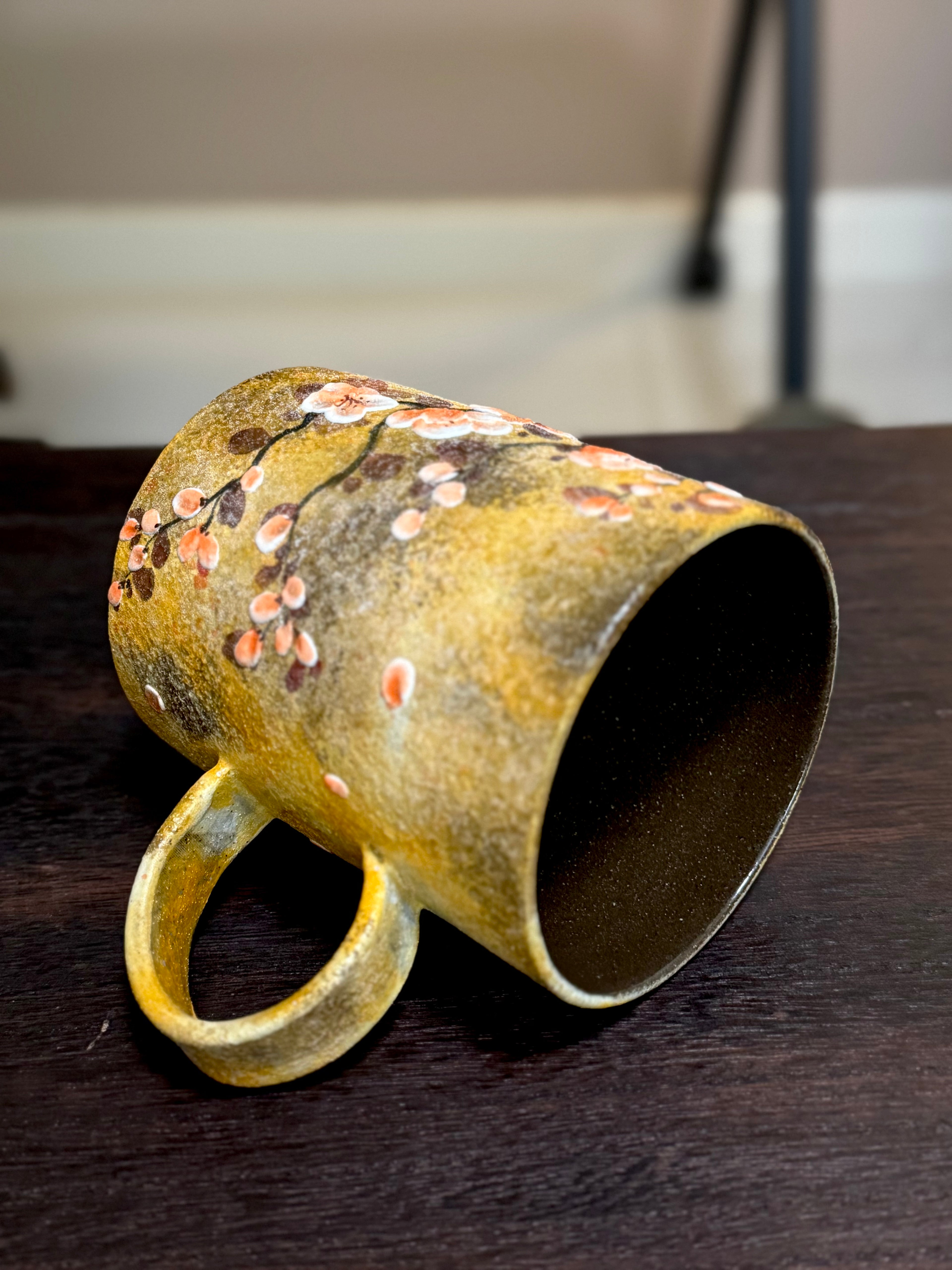 Vintage Yellow Plum Blossom Mug