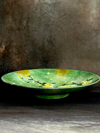 Winter Dawn Yellow Plum Plate