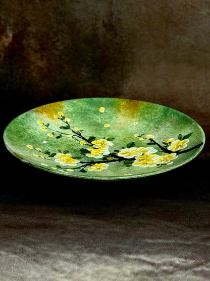 Winter Dawn Yellow Plum Plate