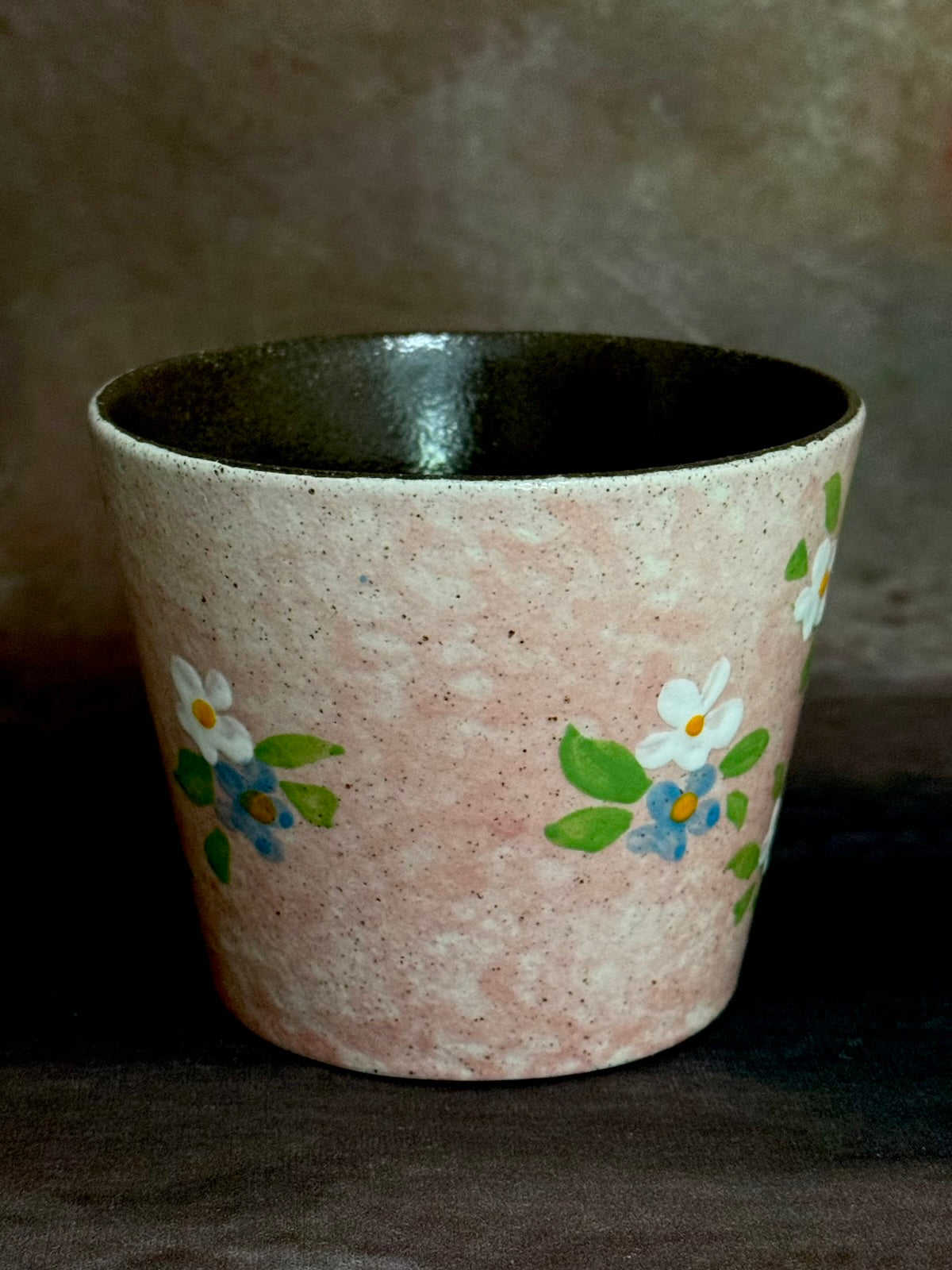 Pink Dawn & Forget-me-not Hand Cup