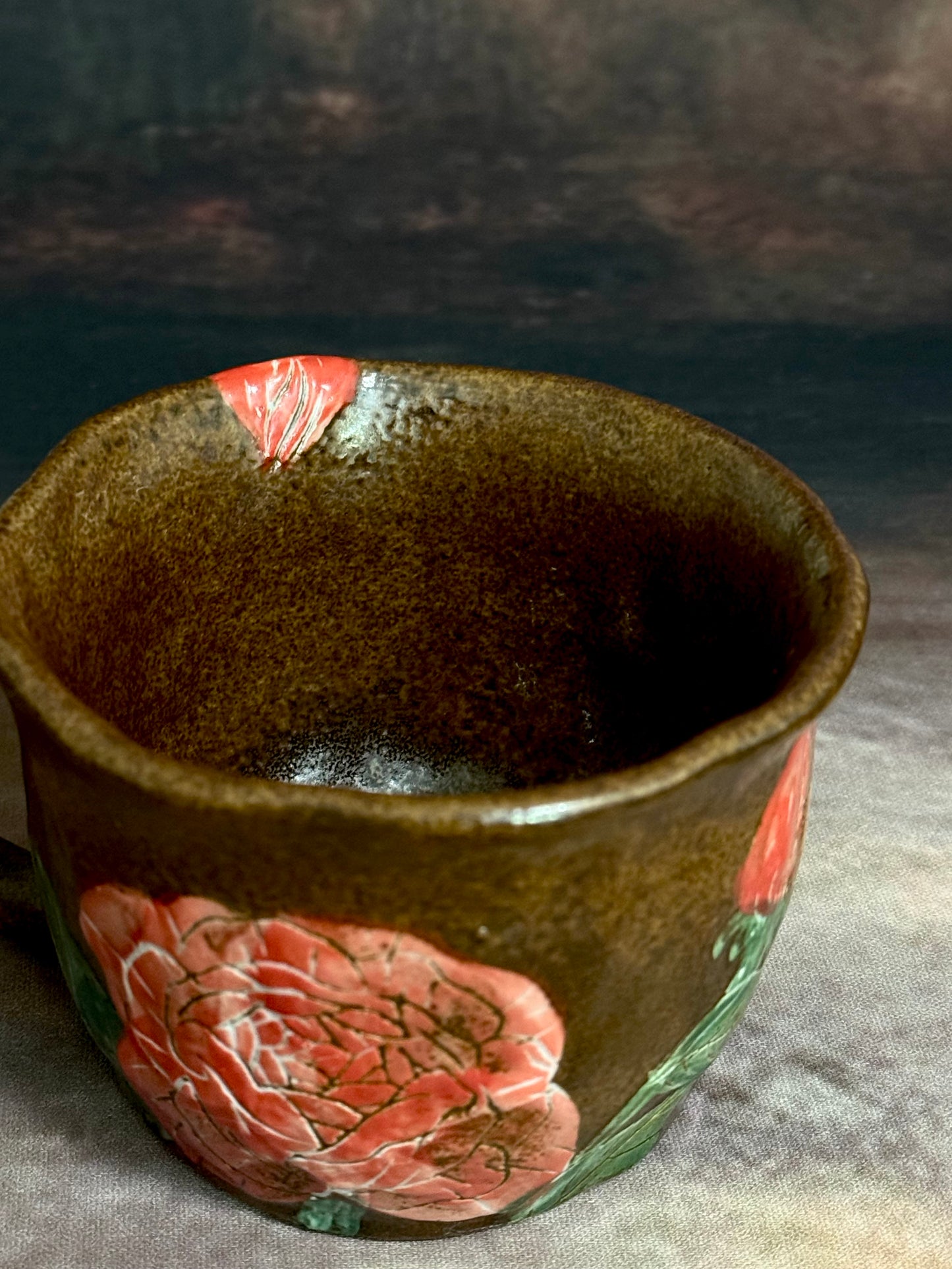 Wild Rose Crackle Circle Mug