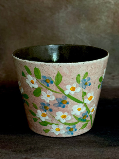 Pink Dawn & Forget-me-not Hand Cup