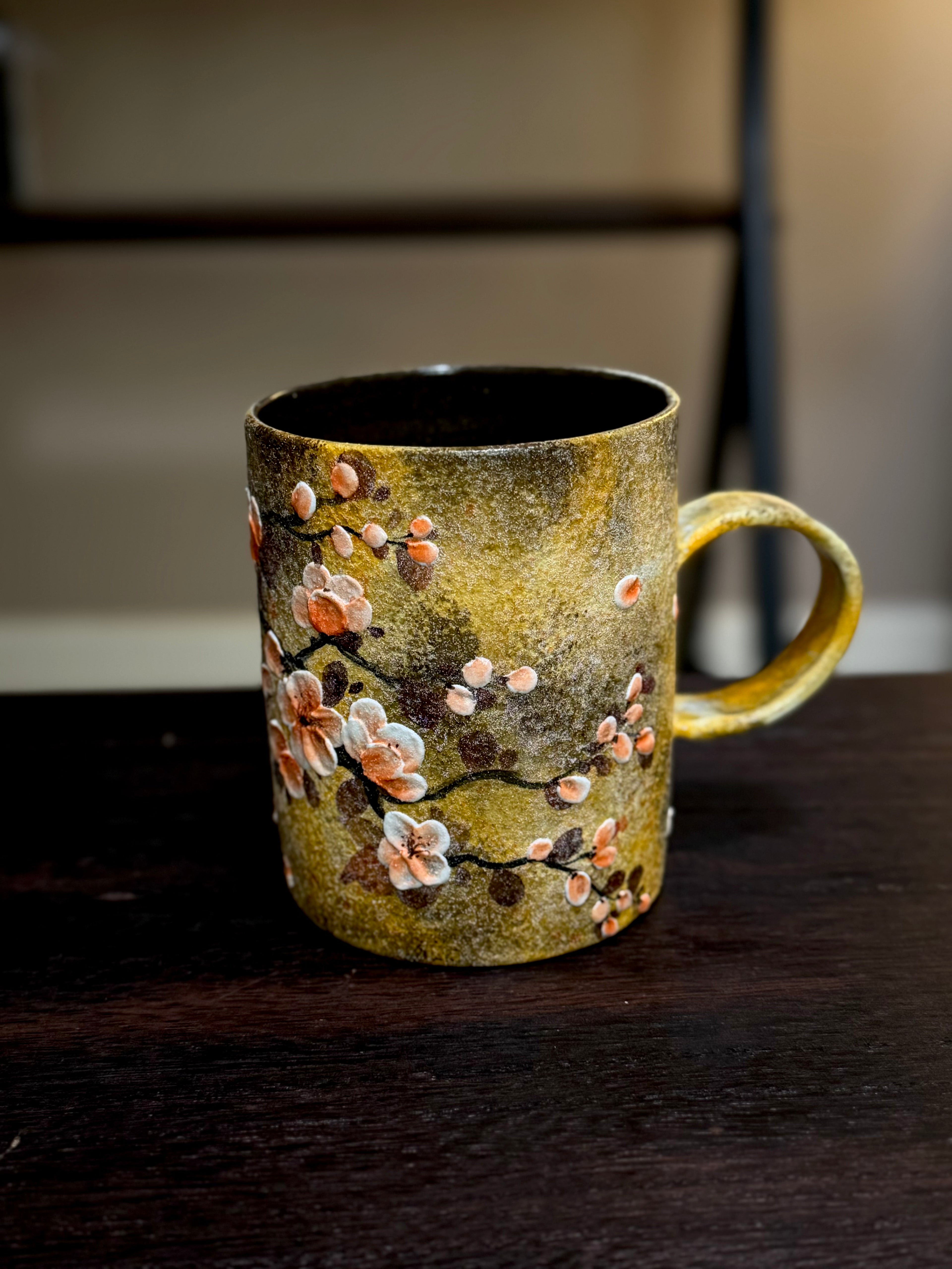 Vintage Yellow Plum Blossom Mug