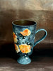 Starry Wild & Apricot Rose Pedestal Mug