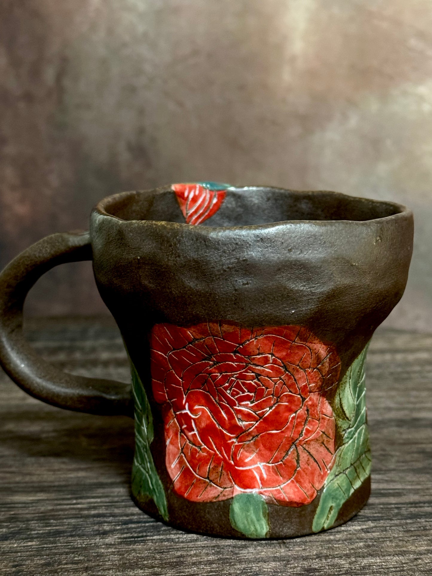 Wild Rose Crackle Mug